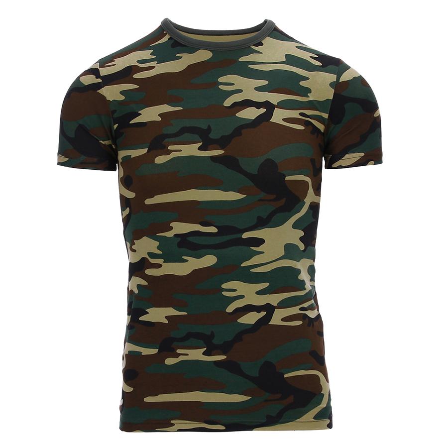 Kinder  T-shirt Woodland Camouflage-1039-a