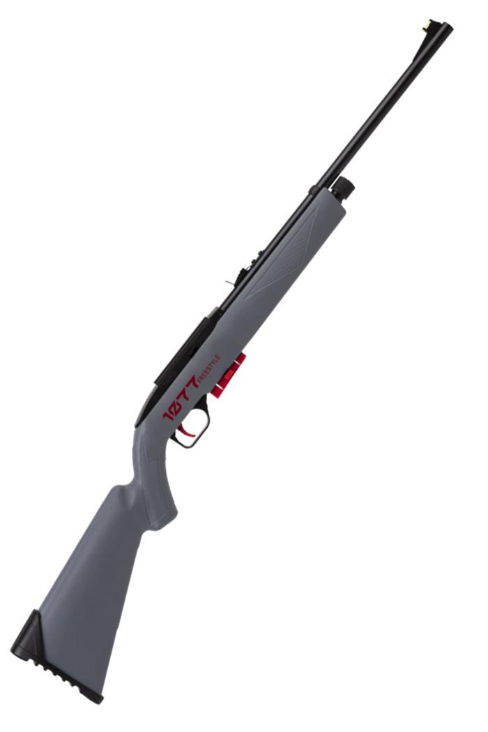   Co2 buks 1077  Freestyle Black/Red  4,5mm 12-Schots ( incl 2x magazijn ) + 2x Steel target 6,5cm-171-a