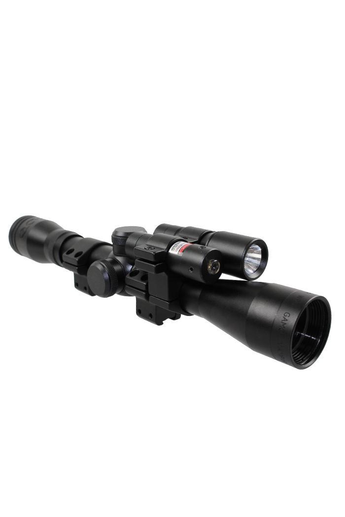  Varmint Hunter Richtkijker 3-9x40  met Laser + Lamp + Mounts-198-a