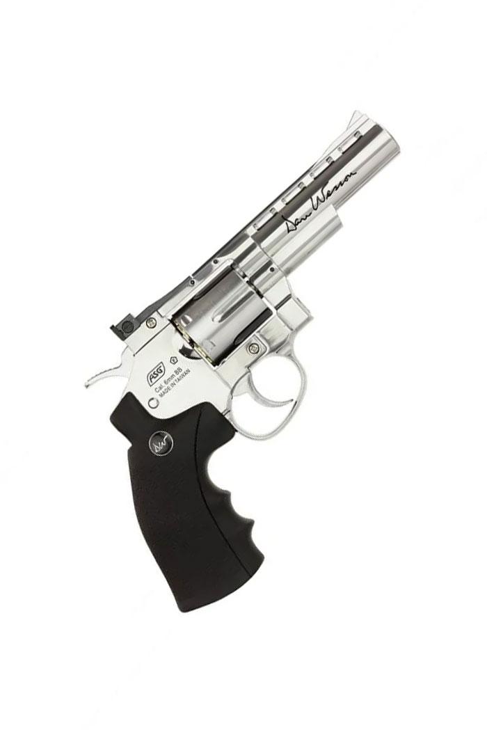 Dan wesson Airsoft Revolver 4 Inch Silver 6mm / 6 Schots -2586-a
