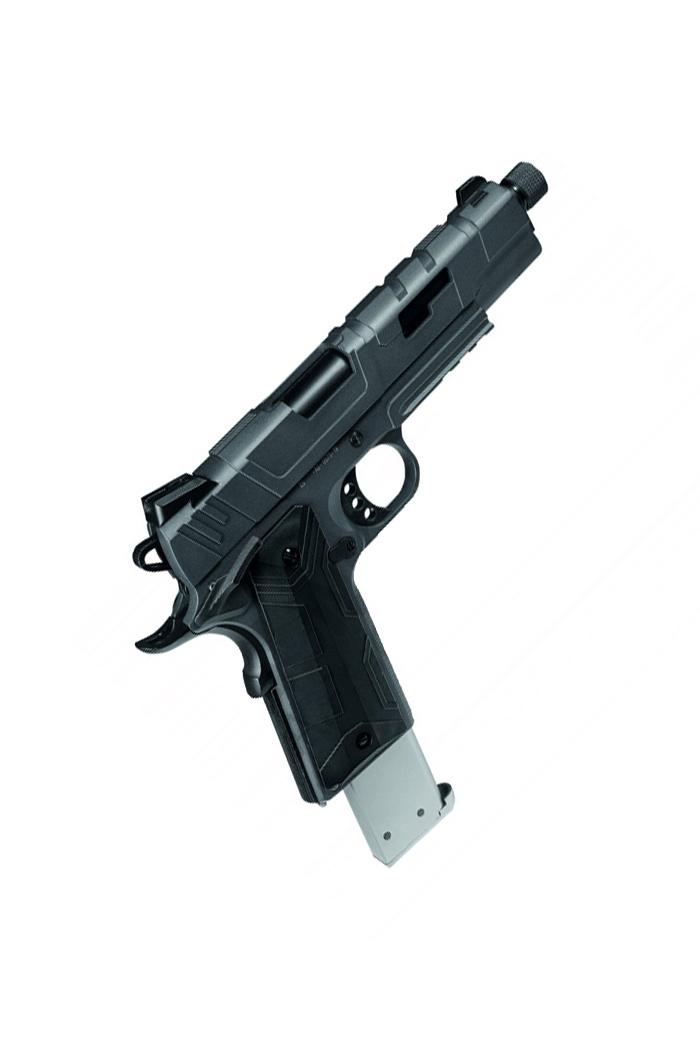AP 1911 /  GBB 6mm Airsoft pistool RED WINGS /  35 Schots   / Black-2738-a