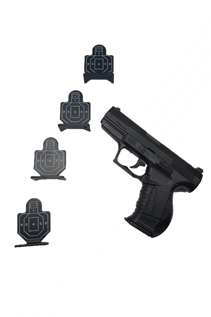 Steel Target Heavy /  4x Airsoft Mini Human / Hoogte 7,5cm ( Airsoft pistool niet meegeleverd )-3051-a