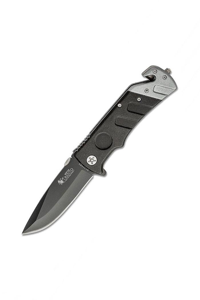 Rescue VouwMes met Clip / Half Assist / Gordelsnijder /  Glas-Tikker / Inclusief Etui -3057-a