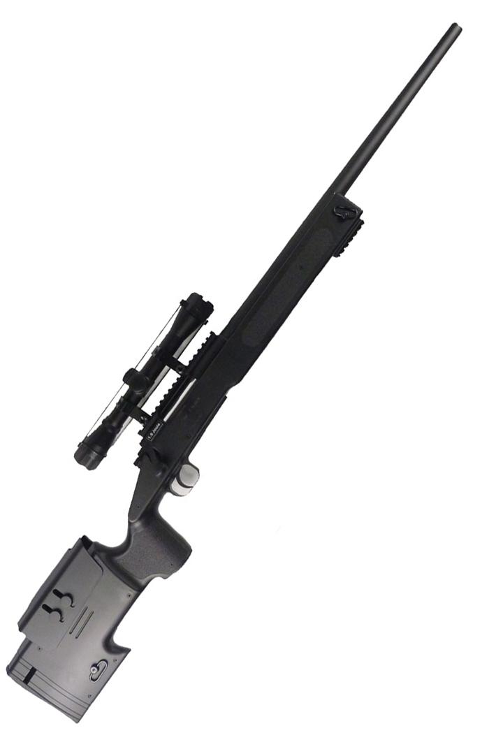 Airsoft Sniper Grendel Rifle / 6mm 20 schots / 1,7 Joule / Gewicht 3 Kilo / Groene kolf ( zonder Scope )-3064-a