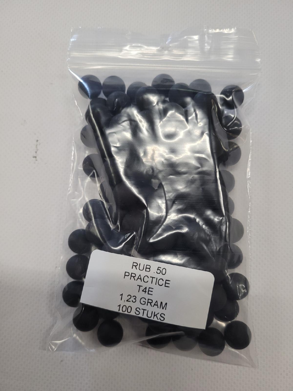 T4E RubberBalls Black Practice  TRAINING / 100 stuks / 1,23 gram / voor Umarex .50 Co2 TP50 pistool-3225-a