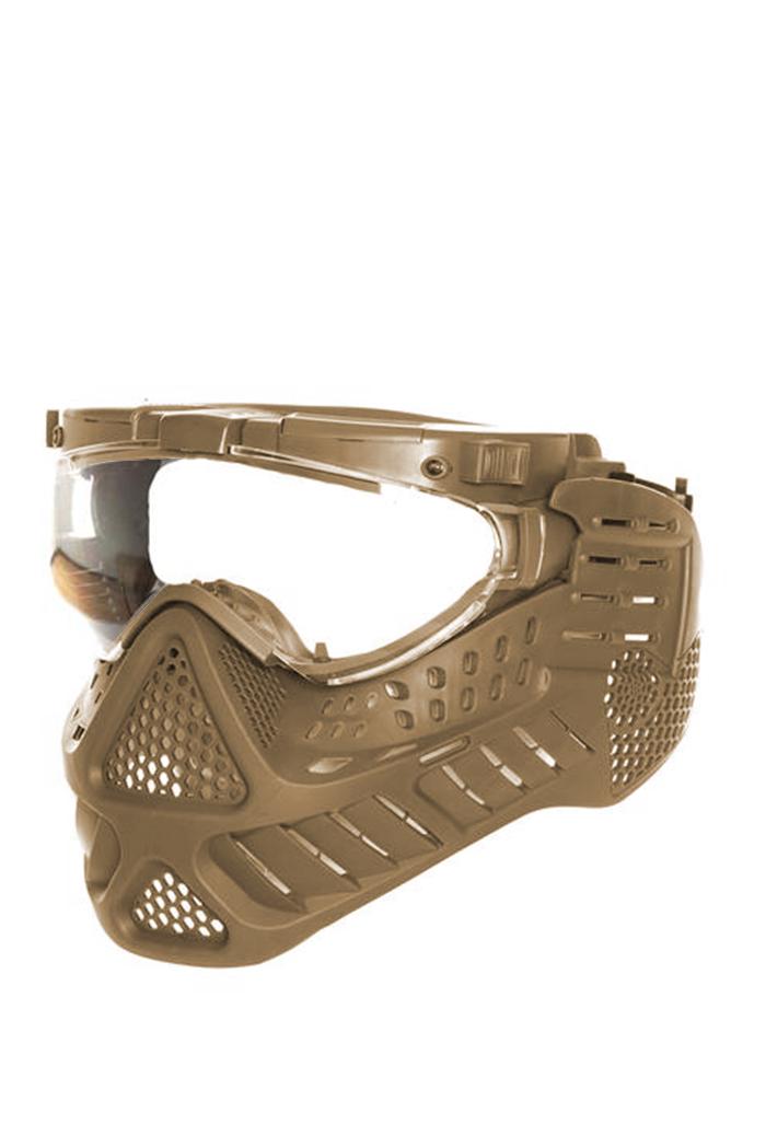 Airsoft masker met LED en ventilatie /  Zandkleur-363-a