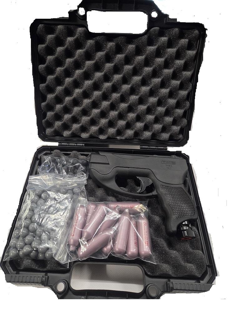 VERWACHT 23 OKTOBER    /  TP .50 PACK !  GEN 2 Compact Co2 Pistool / Energie ; 11-20 Joule /  PACK ; Pistool + Pistoolkoffertje + 10x Co2 + 100x Kunststof rondbal + 20x Rubberbal-Metalen kern-3993-a