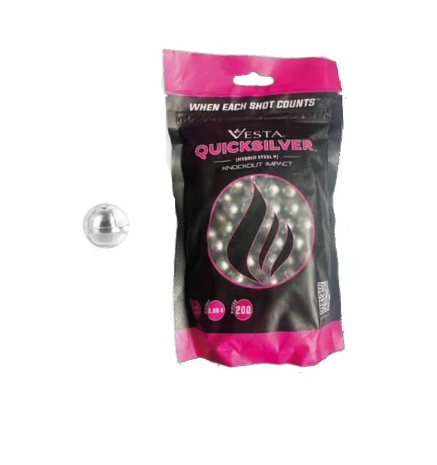 .50 ronde zware Hybrid Metalen ballen / Type ; Quick Silver / 20 Stuks / Gewicht ; 3,8 Gram - 5,55 Grain-4033-a