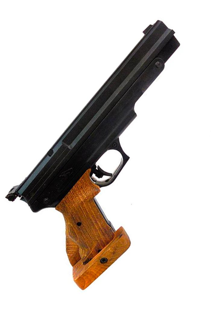 Compact RECHTSHANDIG Precompressed Air Competition Pistol  / 4,5mm + koffertje + kogeltjes-500-a