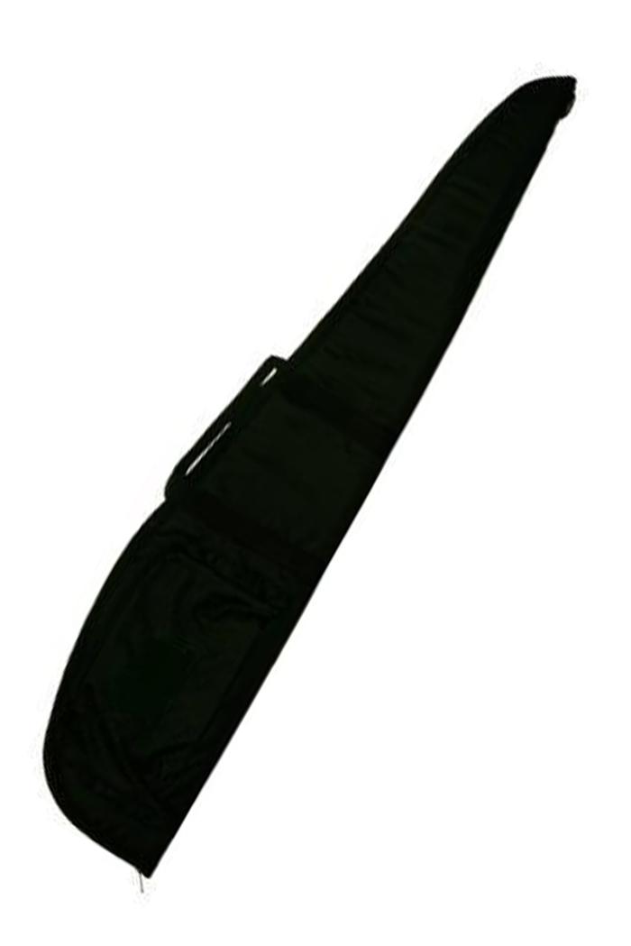 Geweertas Basic 130 cm met zijvak / Black-540-a